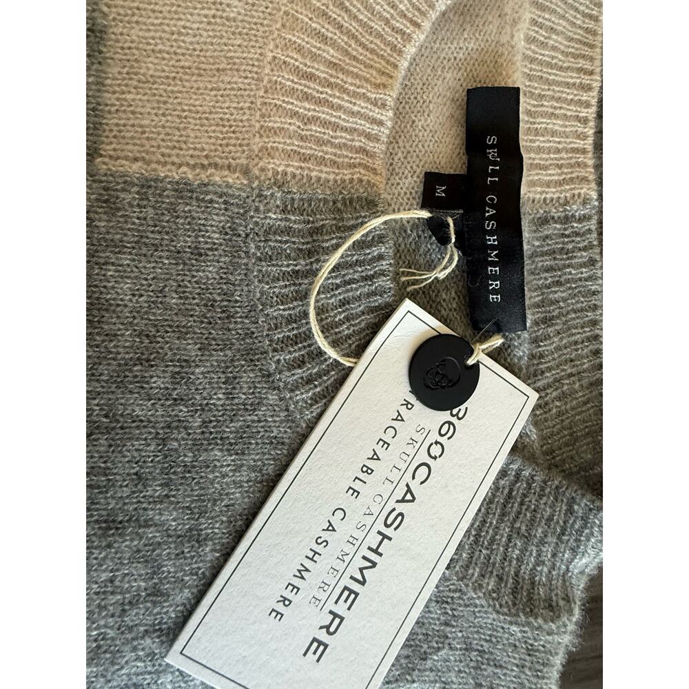 NWT $449 SKULL CASHMERE 🔥 100% cashmere Sweater Grey, Size Medium - Picture 8 of 10